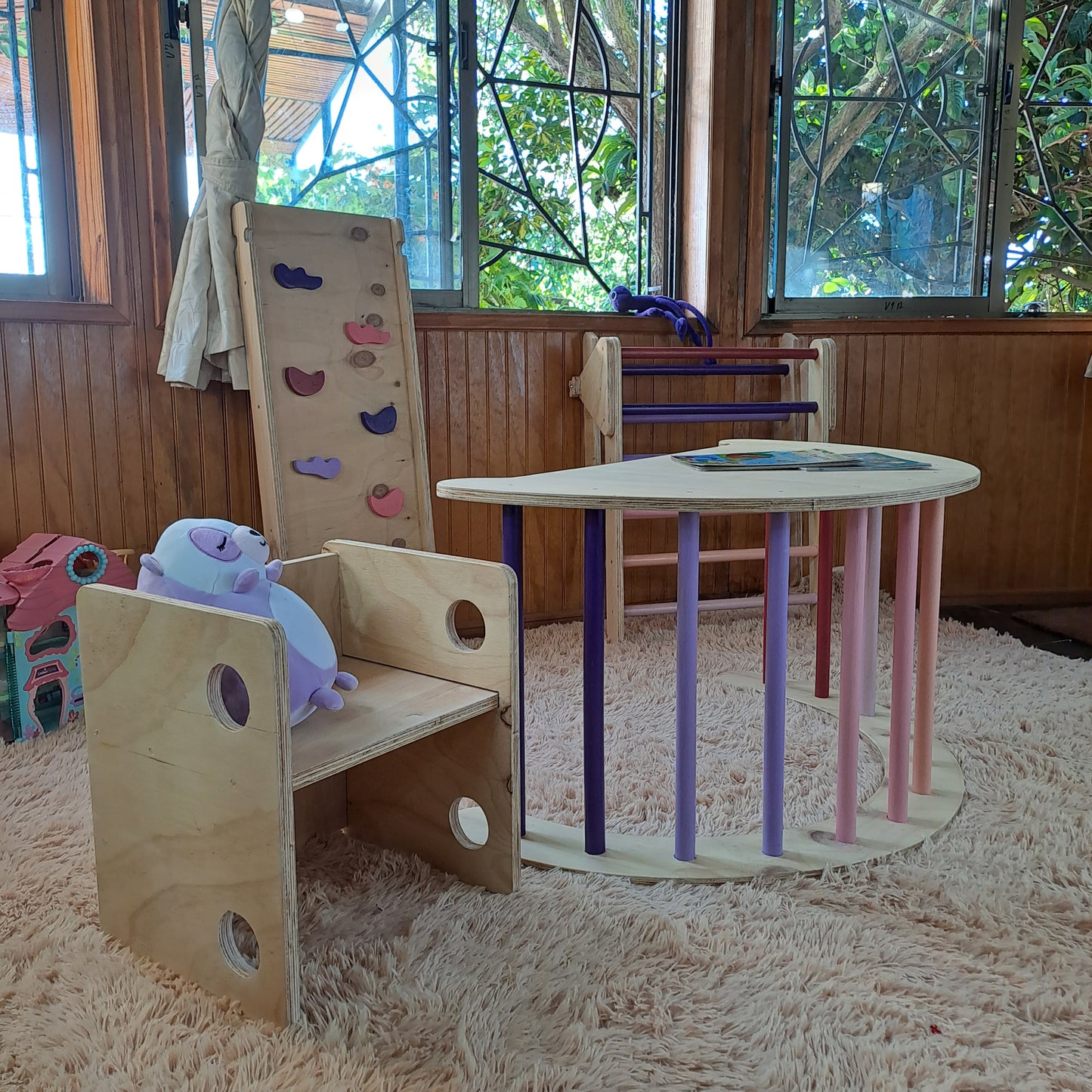 Pack Trío Arco Pikler, Rampa reversible y Silla evolutiva