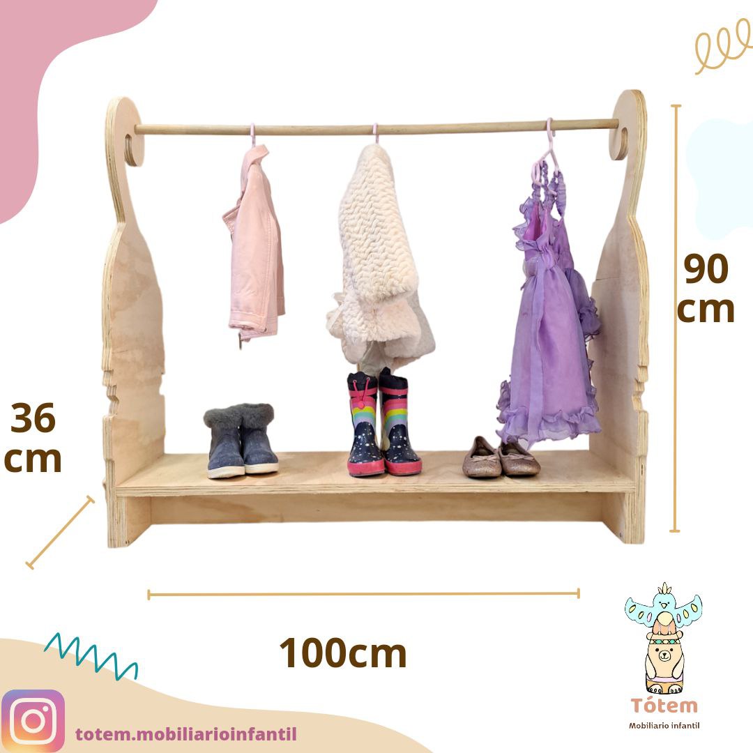 Perchero Colgador infantil Montessori