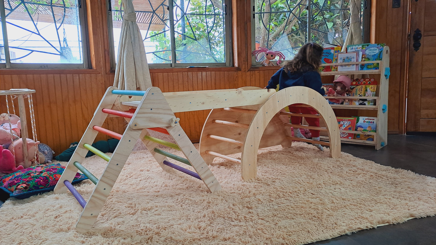 Pack Trío Arco Pikler, Triángulo plegabe y Rampa reversible