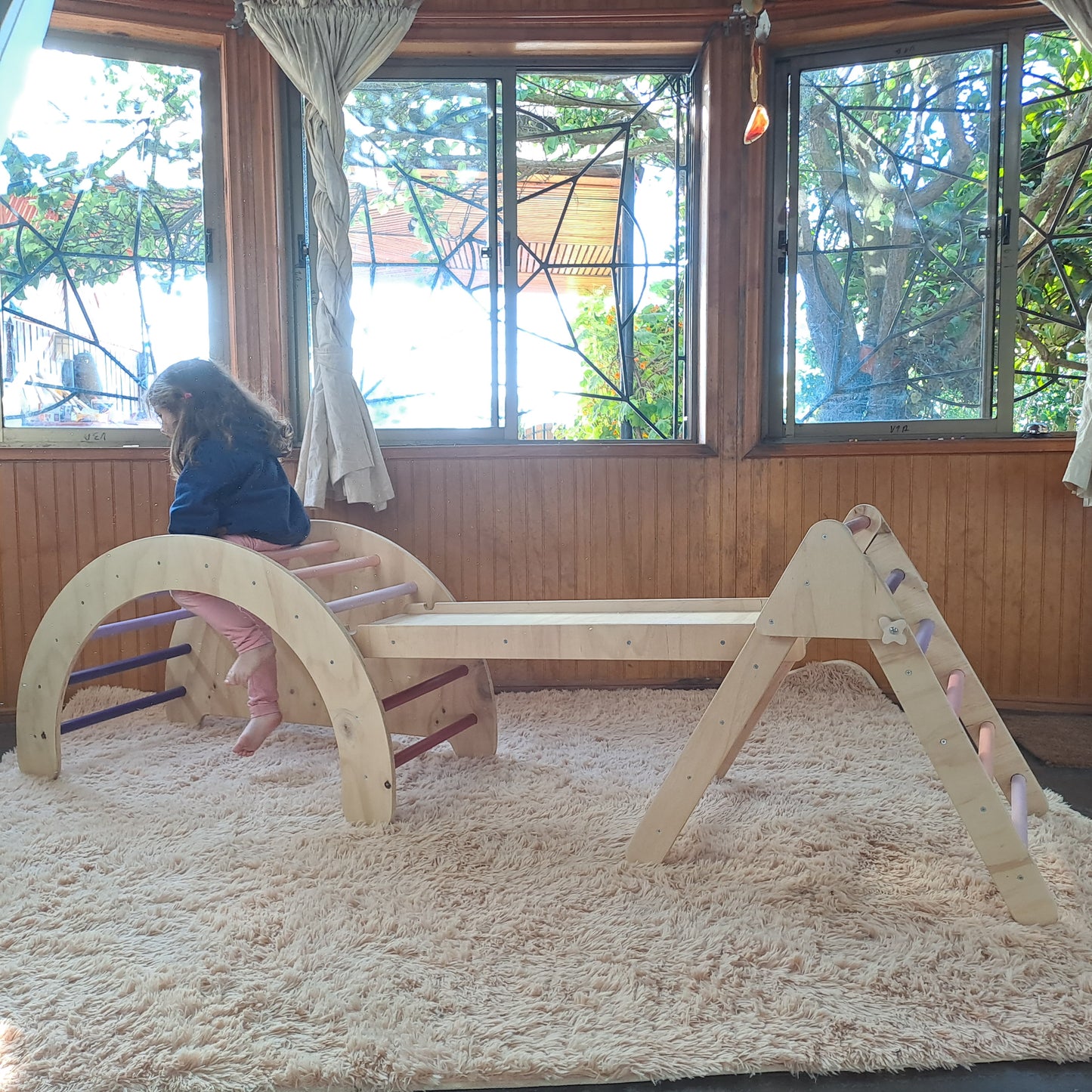 Pack Trío Arco Pikler, Triángulo plegabe y Rampa reversible