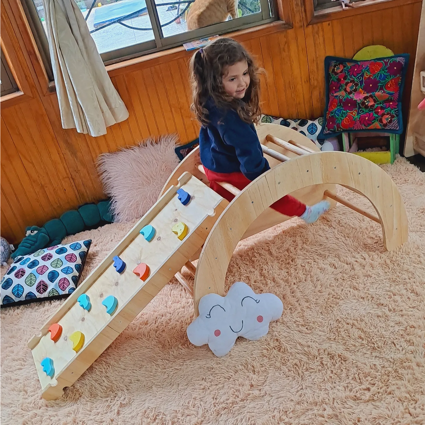 Pack Trío Arco Pikler, Triángulo plegabe y Rampa reversible