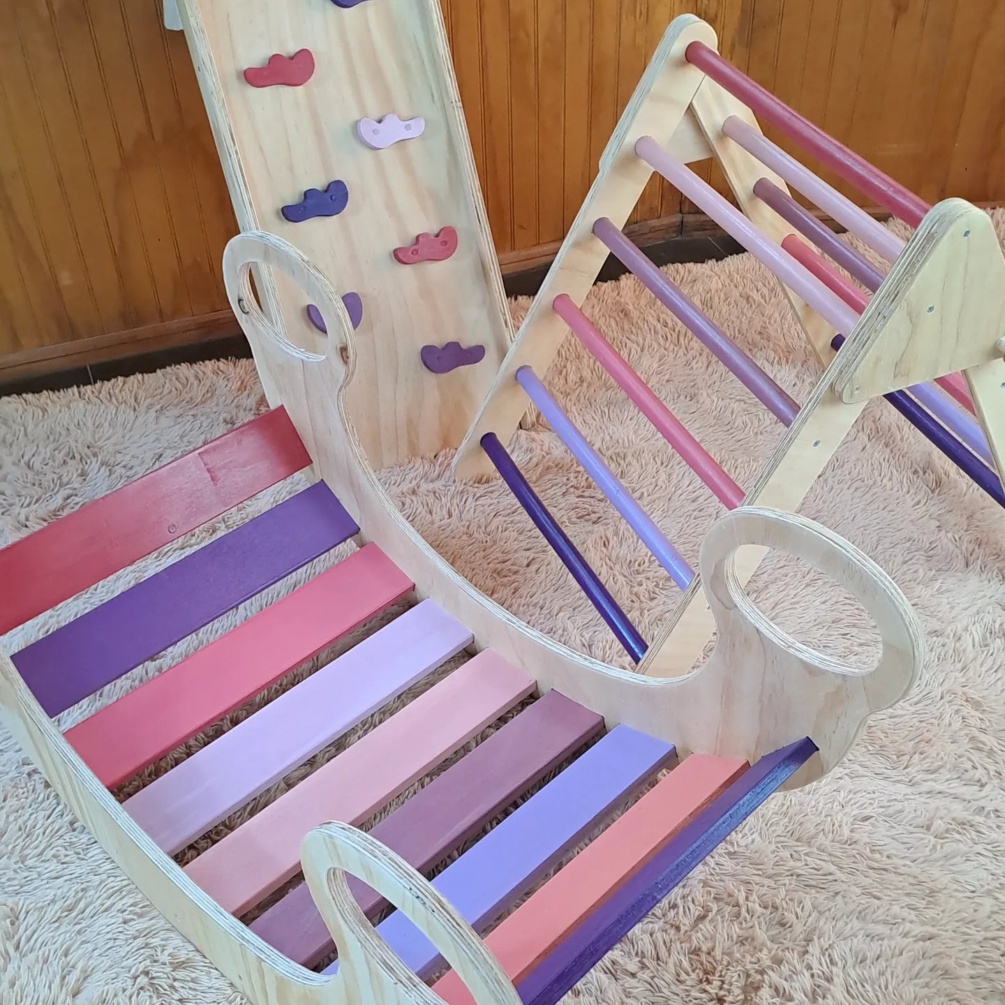 Circuito Pikler Full (Triángulo, Rampa, Balancín, cubo)