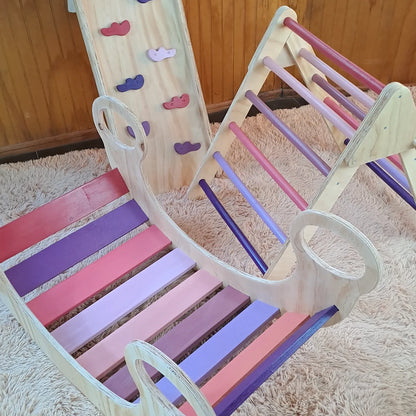 Circuito Pikler Full (Triángulo, Rampa, Balancín, cubo)