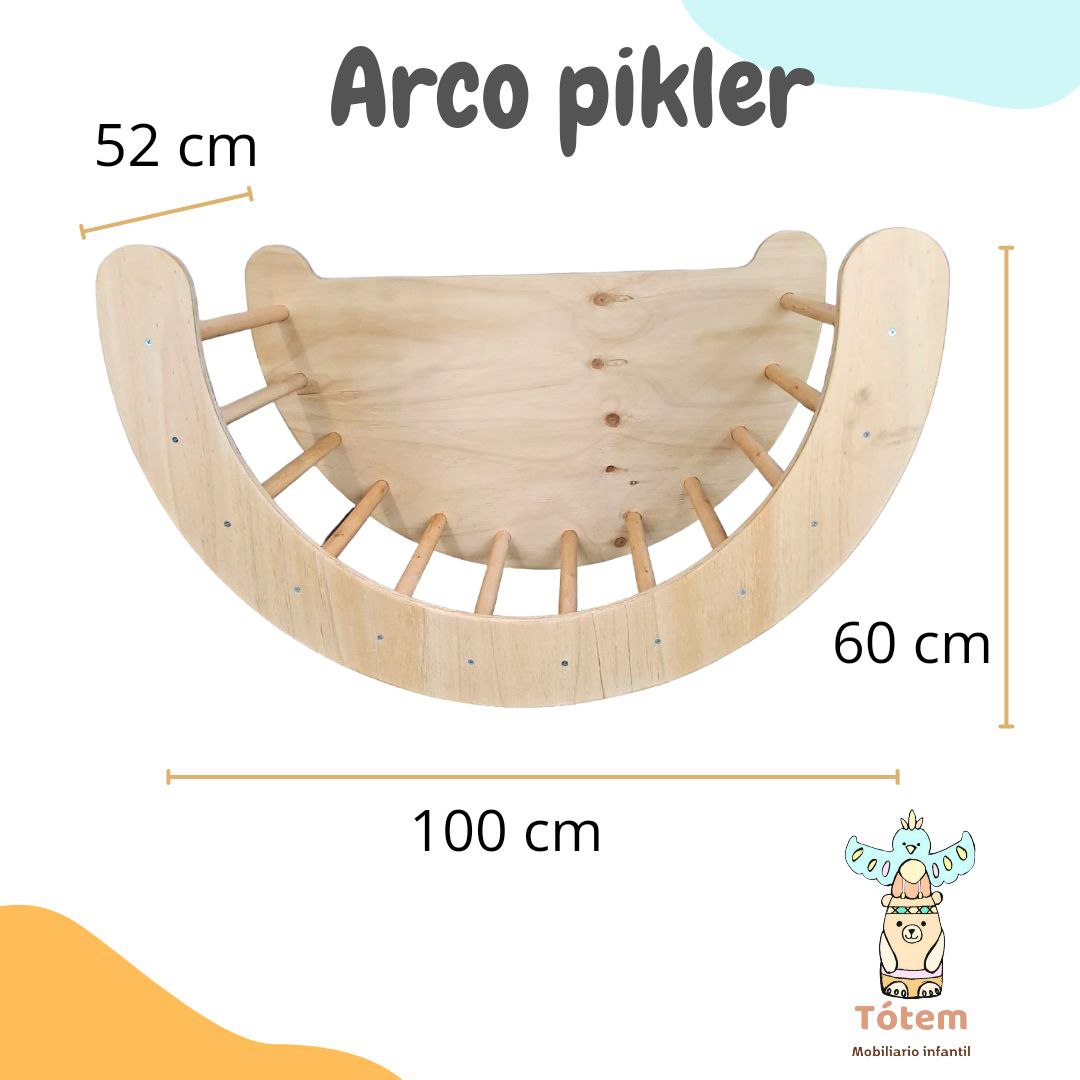 Pack Trío Arco Pikler, Triángulo plegabe y Rampa reversible