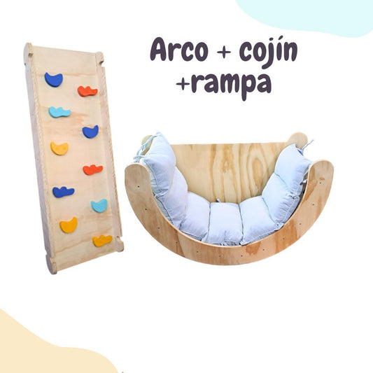 Arco Pikler + Rampa y Cojín