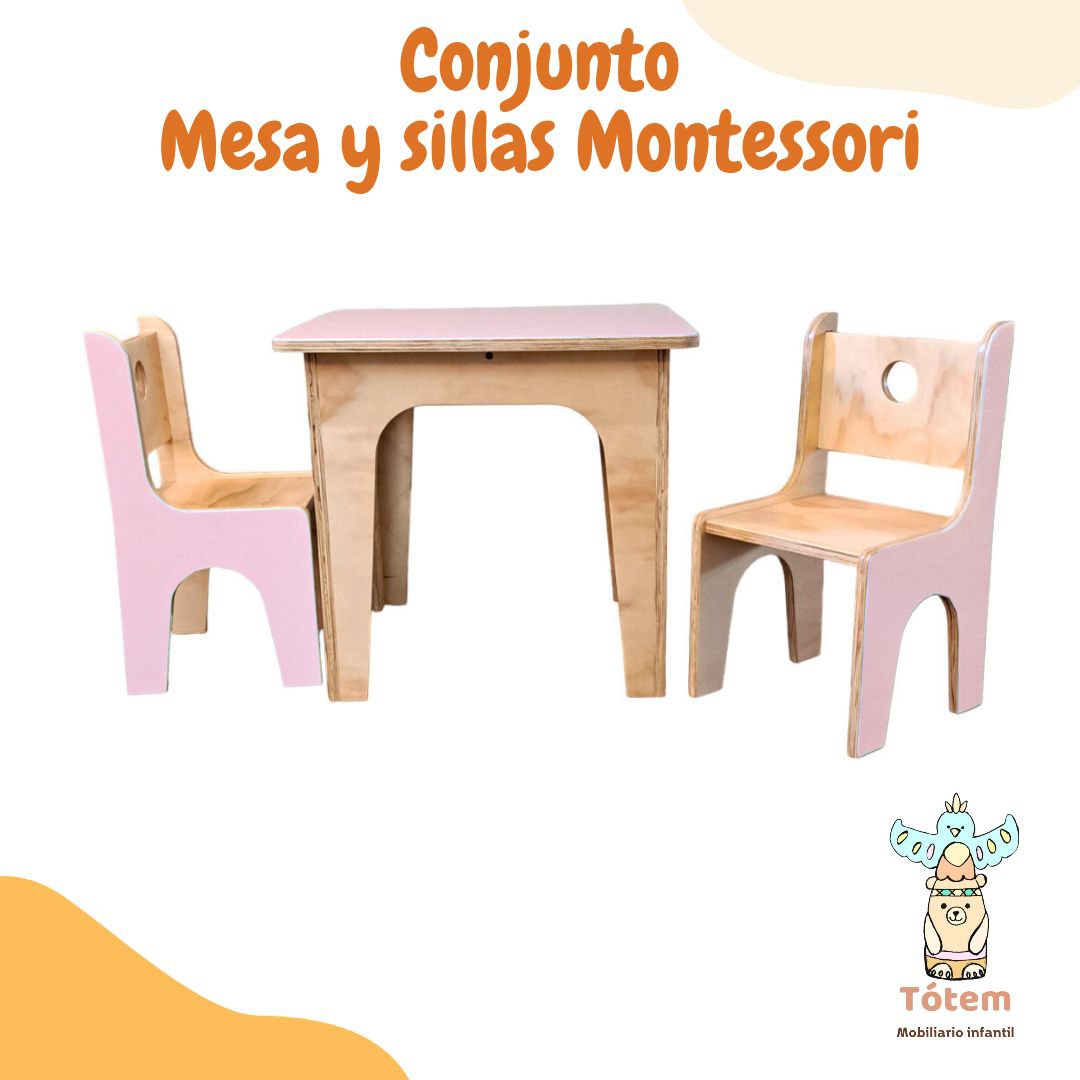 Conjunto Mesa y Sillas Montessori